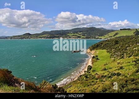 Scenic Outlook from Arai-Te-Uru Recreation Reserve, Omapere, North Island, New Zealand Stock Photo