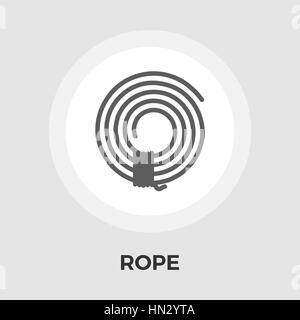Rope icon vector. Flat icon isolated on the white background. Editable EPS file. Vector illustration. Stock Vector