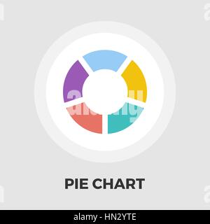 Pie chart icon vector. Flat icon isolated on the white background. Editable EPS file. Vector illustration. Stock Vector