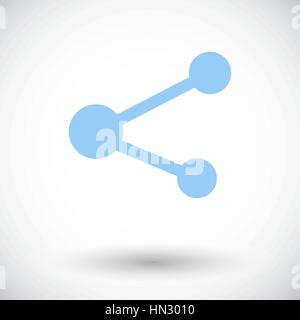 Share. Single flat icon on white background. Vector illustration. Stock Vector