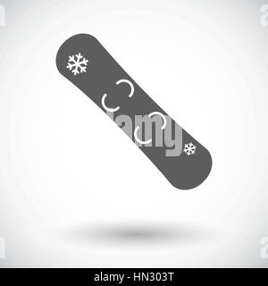 Snowboard. Single flat icon on white background. Vector illustration. Stock Vector