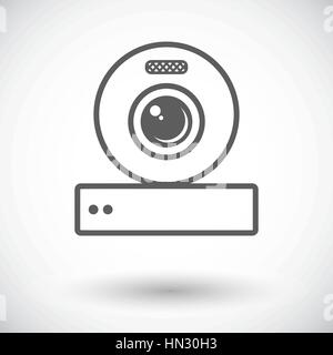 Web cam. Single flat icon on white background. Vector illustration. Stock Vector
