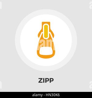 Zipp icon vector. Flat icon isolated on the white background. Editable EPS file. Vector illustration. Stock Vector