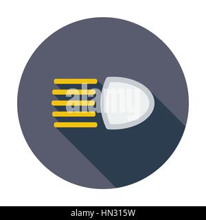 Headlight. Single flat color icon. Vector illustration. Stock Vector