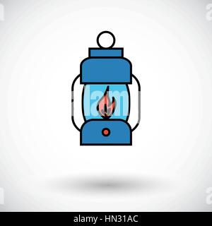 Lantern. Flat icon on the white background for web and mobile applications. Vector illustration. Stock Vector