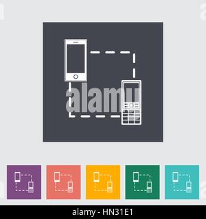 Phone sync single icon. Vector illustration. Stock Vector