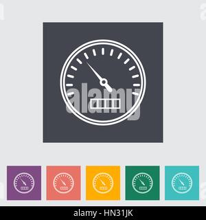 Speedometer flat icon. Vector illustration Stock Vector