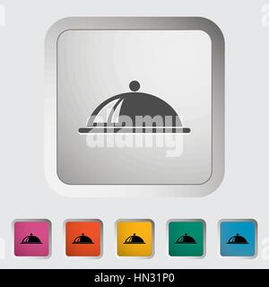 Tray. Single flat icon. Vector illustration. Stock Vector