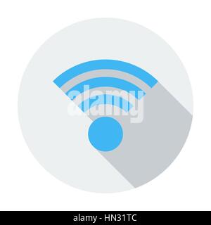 Wireless. Single flat color icon. Vector illustration. Stock Vector