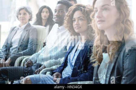 Focused business people during meeting in office Stock Photo