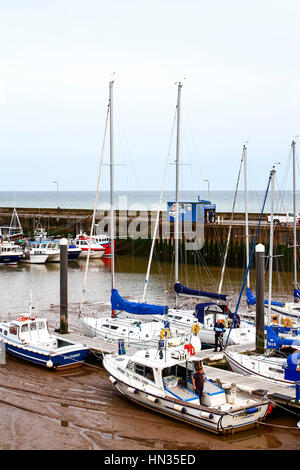 Fishing boats at Bridlington harbour England UK Stock Photo