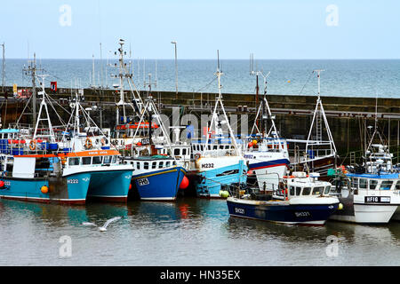 Fishing boats at Bridlington harbour England UK Stock Photo