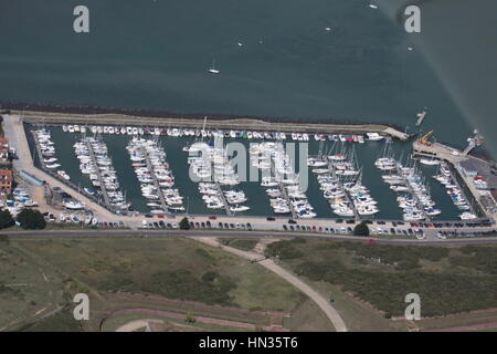 Aerial view of Southsea Marina Southsea Hampshire Stock Photo