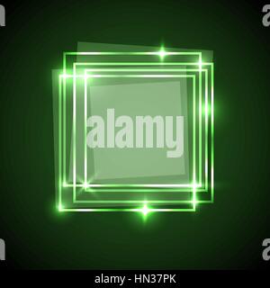 Abstract background with green squares banner, stock vector Stock Vector