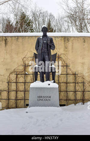 Abraham Lincoln Monument in Saint-Gaudens National Historic Site in New Hampshire. Stock Photo