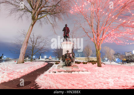 Monument to Canada's first Prime Minister and one of the Fathers of Confederation, Sir John A Macdonald. Stock Photo