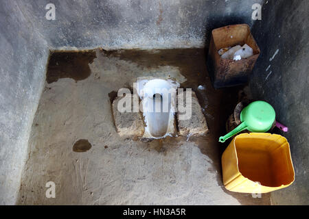 Old toilet in the countryside home Stock Photo