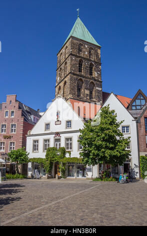 Central market square in historical city Rheine, Germany Stock Photo