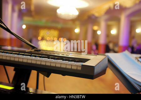 Empty hall during party or wedding celebration Stock Photo