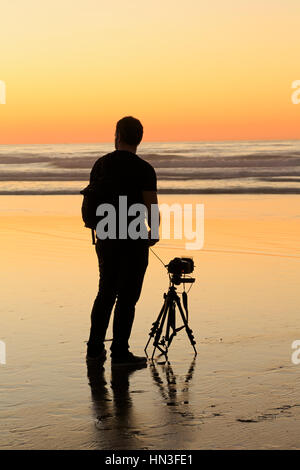 Photographer, La Jolla Shores Beach, La Jolla, San Diego, california, USA Stock Photo