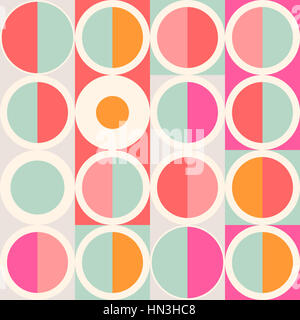 Geometric abstract seamless pattern. Simple motif background. Colorful decoration design Stock Photo