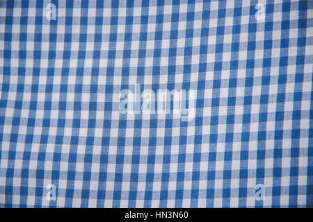 Plaid material. Abstract pattern fabric texture square blue. Stock Photo