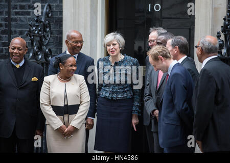 London, UK. 8th Feb, 2017. Prime Minister Theresa May meets leaders of the UK's Overseas Territories at 10 Downing Street. Credit: Mark Kerrison/Alamy Live News Stock Photo