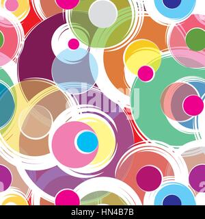 Abstract geometric seamless pattern. Bubble ornamental background. Circle ornament Stock Vector