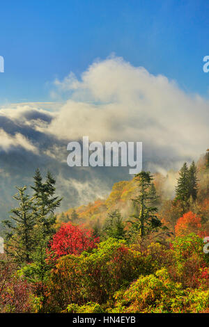 Sunrise, Looking East, Waterrock Knob, Blue Ridge Parkway, Sylva, North Carolina, USA Stock Photo