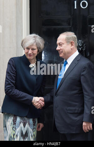 Bejamin Netanyahu visti to Downing Street Stock Photo