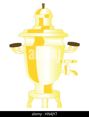 Old-time samovar for tea Stock Vector