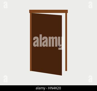 icon of the door illustrated in vector on white background Stock Vector ...