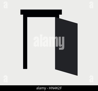 icon of the door illustrated in vector on white background Stock Vector ...