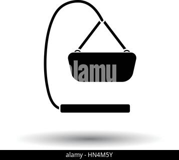 Baby hanged cradle ico. White background with shadow design. Vector illustration. Stock Vector