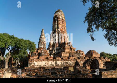 buddhistische Tempelanlage Wat Phra Ram im Geschichtspark Ayutthaya,  Thailand, Asien |  buddhist temple Wat Phra Ram, Ayutthaya Historical Park, Thai Stock Photo