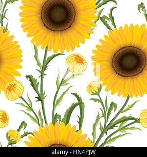 Floral seamless pattern. Flower background. Floral seamless texture with flowers. Stock Vector