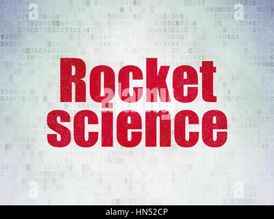 Science concept: Painted red word Rocket Science on Digital Data Paper background Stock Photo