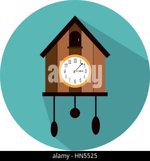cuckoo wall clock icon image vector illustration design Stock Vector