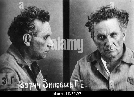 GRIGORY ZINOVIEV (1883-1936) Bolshevik revolutionary and Soviet Communist politician. NKVD photos after his arrest in 1936. Photo: SIB Stock Photo