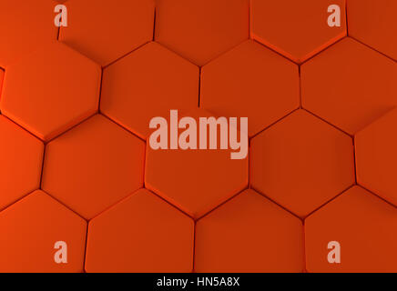 Abstraction consisting of red polygons Stock Photo