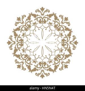 Arabic ornament background Oriental ethnic mandala amulet Abstract floral geometric pattern Geometric circle element for holiday, kaleidoscope, medall Stock Vector