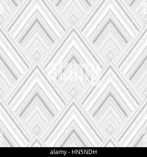 Abstract geometric pattern. Square shape abstract decorative architectural panel seamless vector background. Grey brick texture. Stock Vector