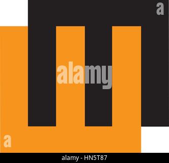 WM Logo Design Concept. Eps 8 supported. Stock Vector