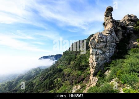 the mountains of garajonay national park La Gomera, Canary Islands Stock Photo