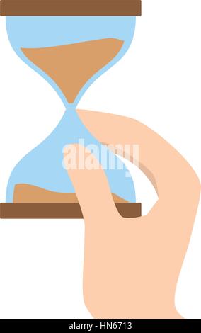 hourglass in the hand icon image Stock Vector