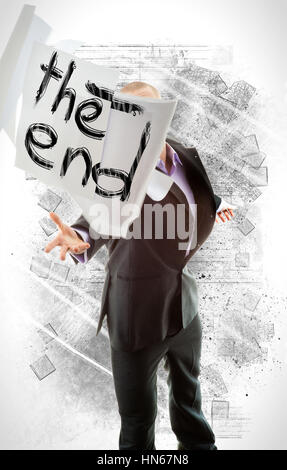 Business man in a suit isolated on white background Stock Photo