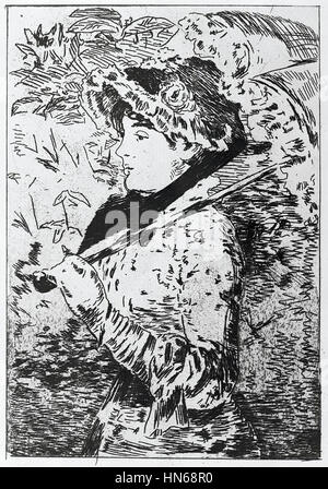 Édouard Manet - Jeanne - Le Printemps (Etching) Stock Photo