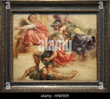 0 La Sagesse victorieuse de la guerre et de la discorde - Rubens - Musée royaux des Beaux-Arts de Belgique (1) Stock Photo