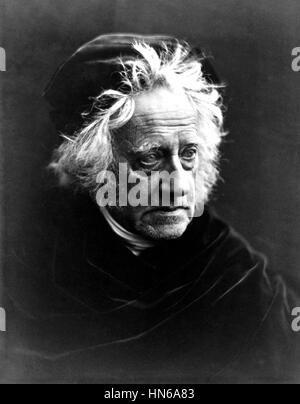 JOHN HERSCHEL (1792-1871)  English astronomer and polymath photographer  by Julia Margaret Cameron in 1867 Stock Photo