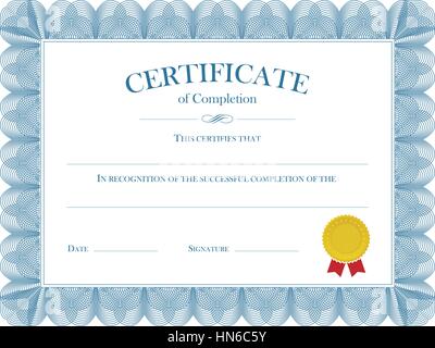 Vector file representing a Certificate Diploma Template. Stock Vector